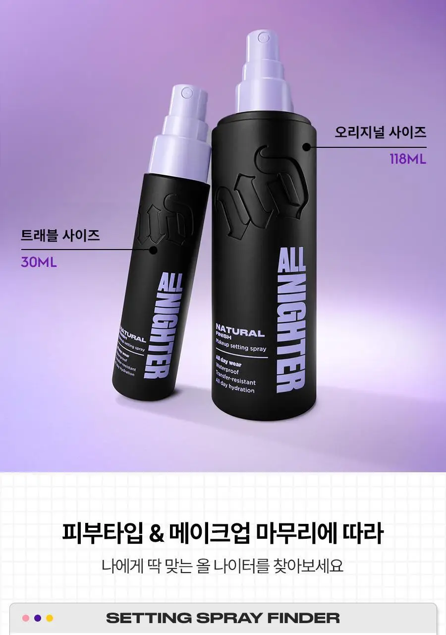 [리뉴얼/단독선런칭] 어반디케이 올나이터 메이크업 세팅 픽서 118ml/30ml 3종 (기획/단품) 상세페이지 19